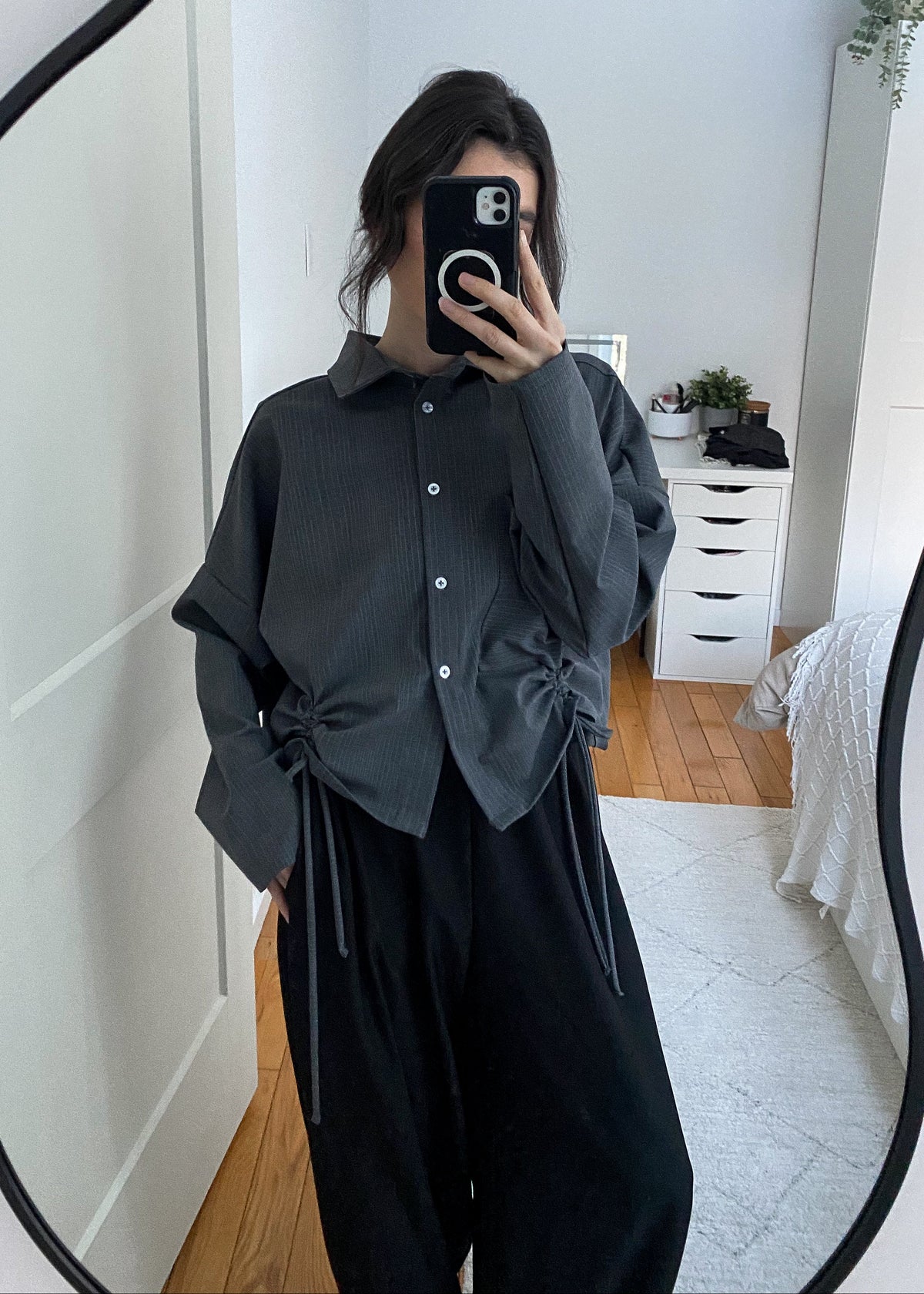 Chemise lignée ruched - MALYA