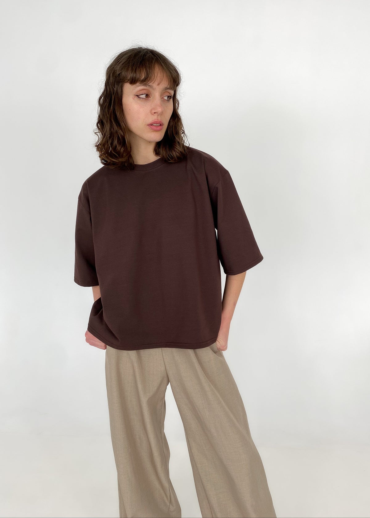 T-shirt manche 3/4 - DYANE BRUN