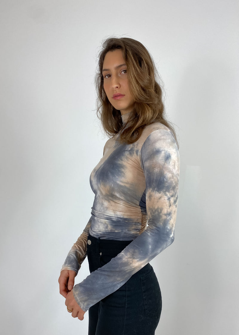 Col roulé motif tie-dye - ROSALYE