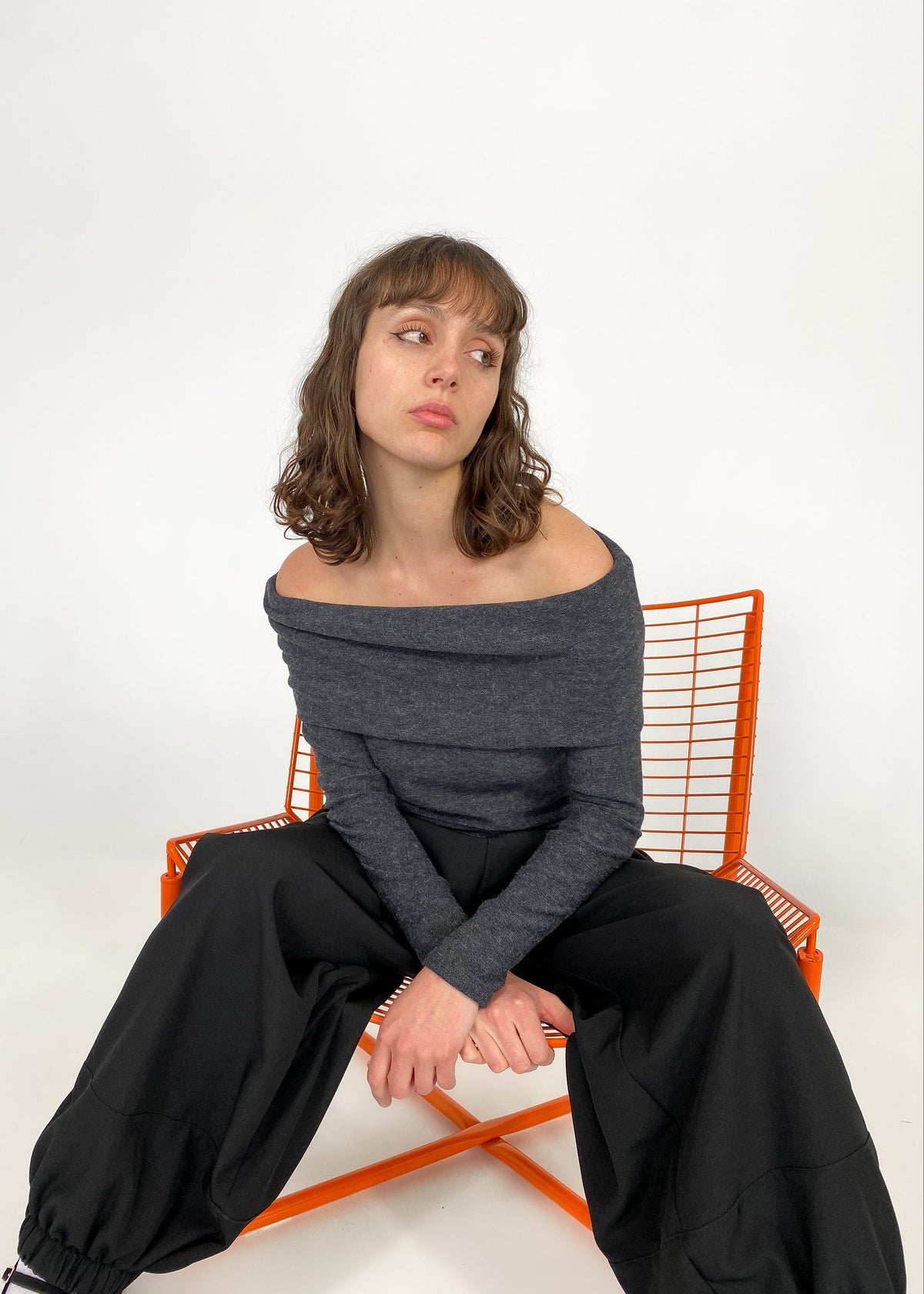 Off Shoulder Sweater - ANYE