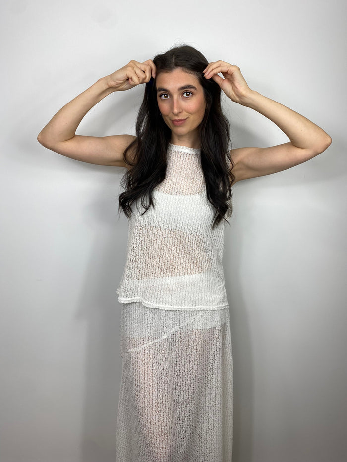 GABRYELLE DESIGNS - Gabrielle Designs - vêtements faits à Montréal - marque canadienne vêtements femmes - made in Montreal clothing - canadian women's clothing - ethical slow fashion - white lace top