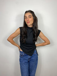 GABRYELLE DESIGNS - Gabrielle Designs - vêtements faits à Montréal - marque canadienne vêtements femmes - made in Montreal clothing - canadian women's clothing - ethical slow fashion - ruched side tee