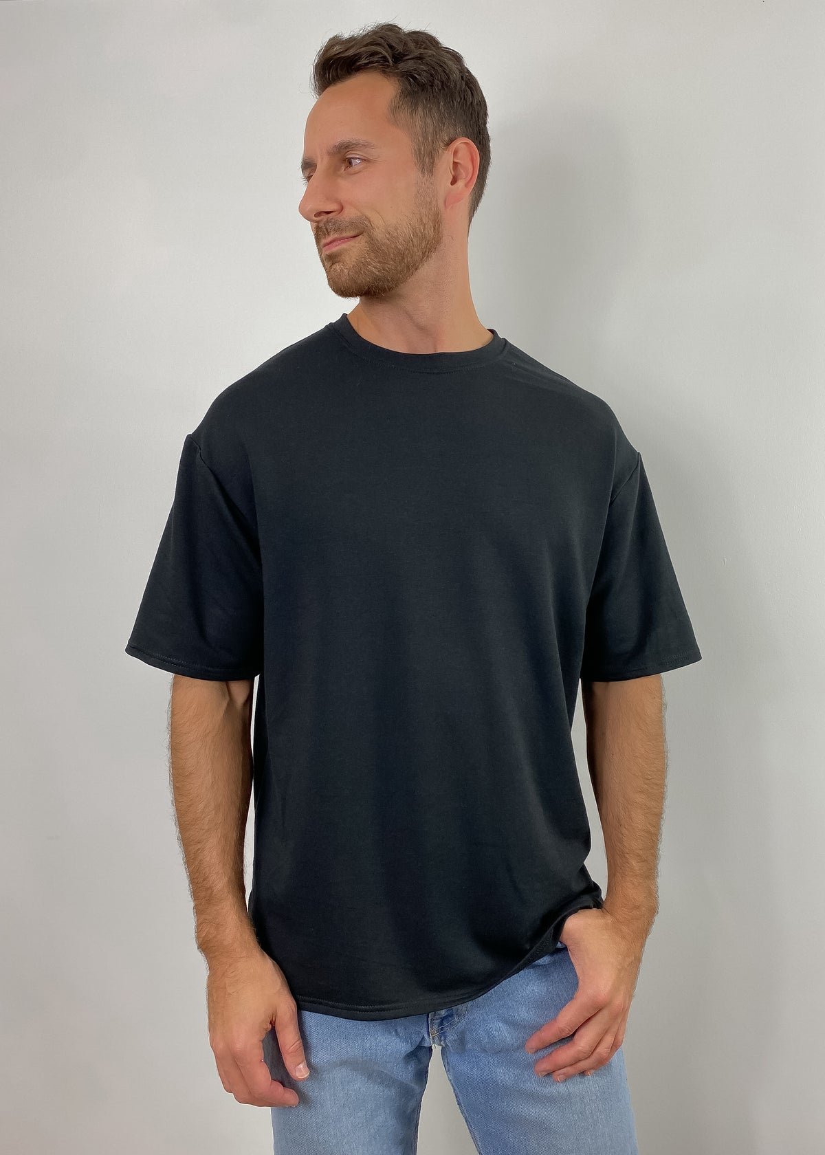 Mens Tshirts T Shirt Oversize Noir Homme T-shirt Ample Oversize