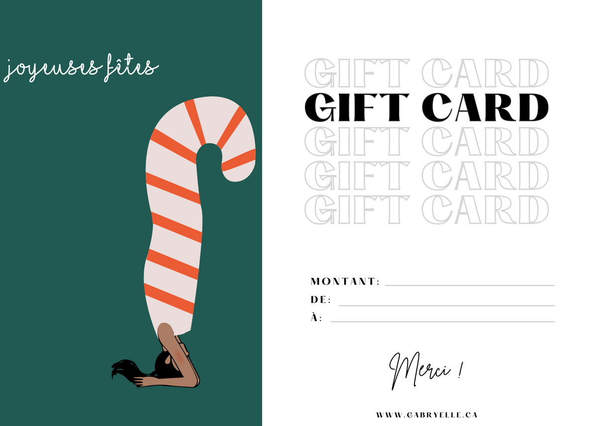 CARTE-CADEAU DES FÊTES - VIRTUELLE